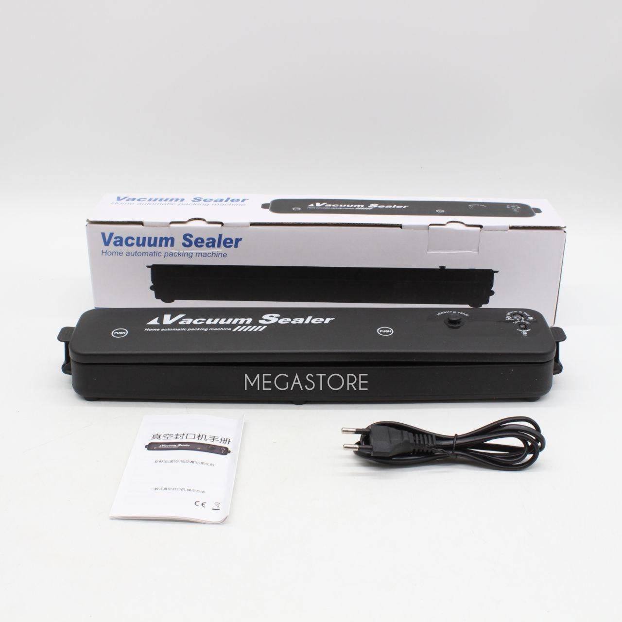 Вакууматор / Кухонний вакуумний пакувальник харчових продуктів Vacuum Sealer, чорний - Зображення 6