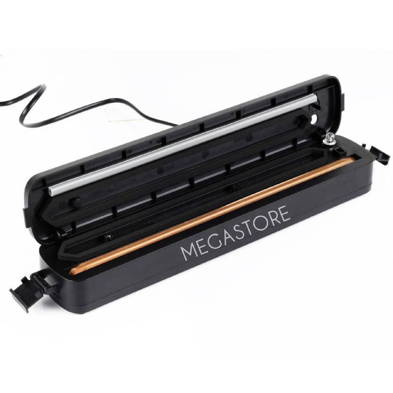 Вакууматор / Кухонний вакуумний пакувальник харчових продуктів Vacuum Sealer, чорний - Зображення 8