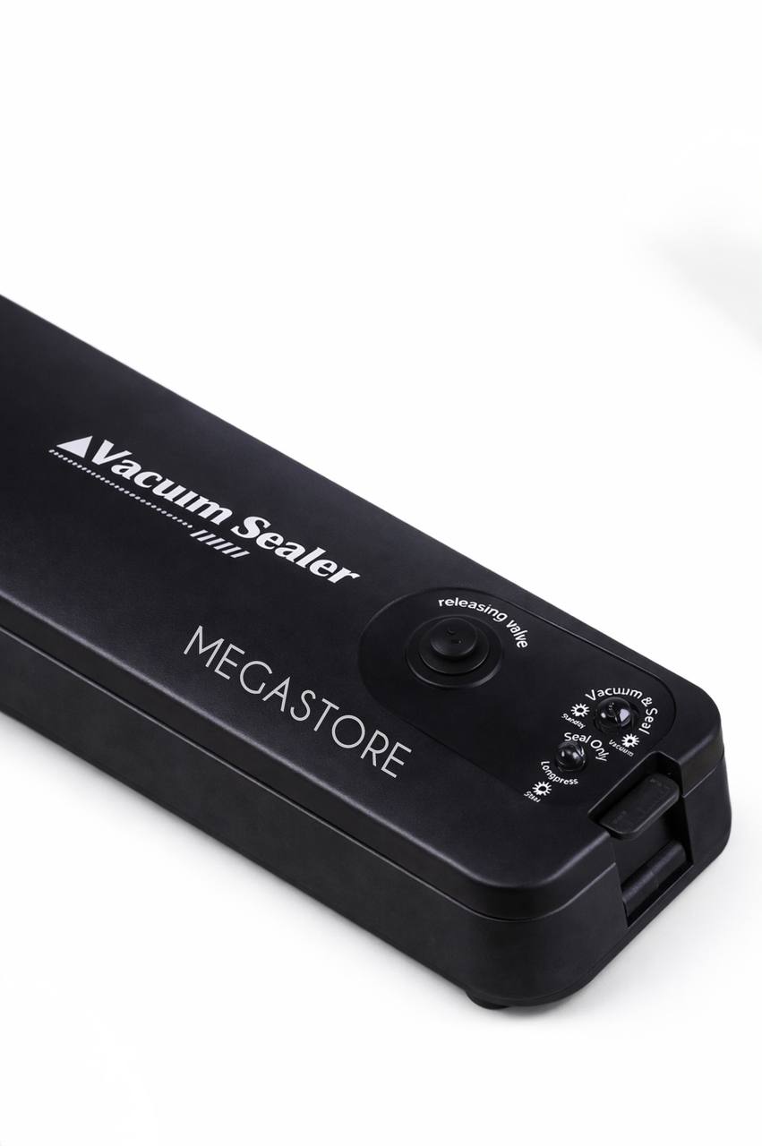 Вакууматор / Кухонний вакуумний пакувальник харчових продуктів Vacuum Sealer, чорний - Зображення 5