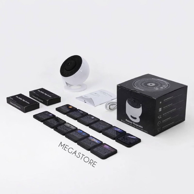 Проектор зоряного неба з 13 дисками та USB / Нічник-проектор зоряне небо для дітей і дорослих / Проектор-нічник для кімнати, Білий - Зображення 9