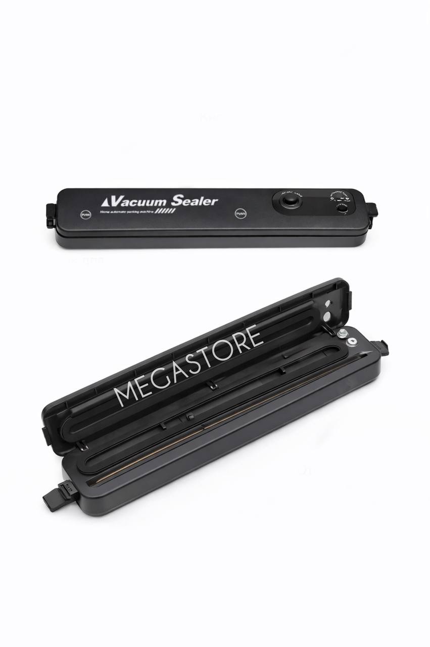 Вакууматор / Кухонний вакуумний пакувальник харчових продуктів Vacuum Sealer, чорний - Зображення 4