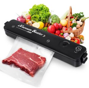 Вакууматор / Кухонний вакуумний пакувальник харчових продуктів Vacuum Sealer, чорний