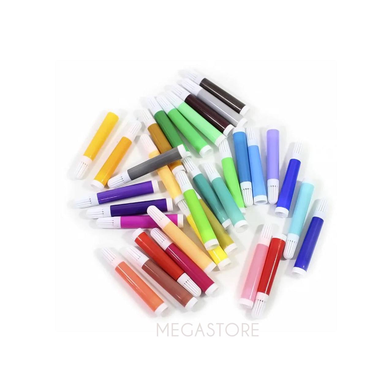 Набір художника у валізі / Дитячий набір для творчості та малювання / Великий набір для малювання з фломастерами, фарбами та олівцям, рожевий - Зображення 4