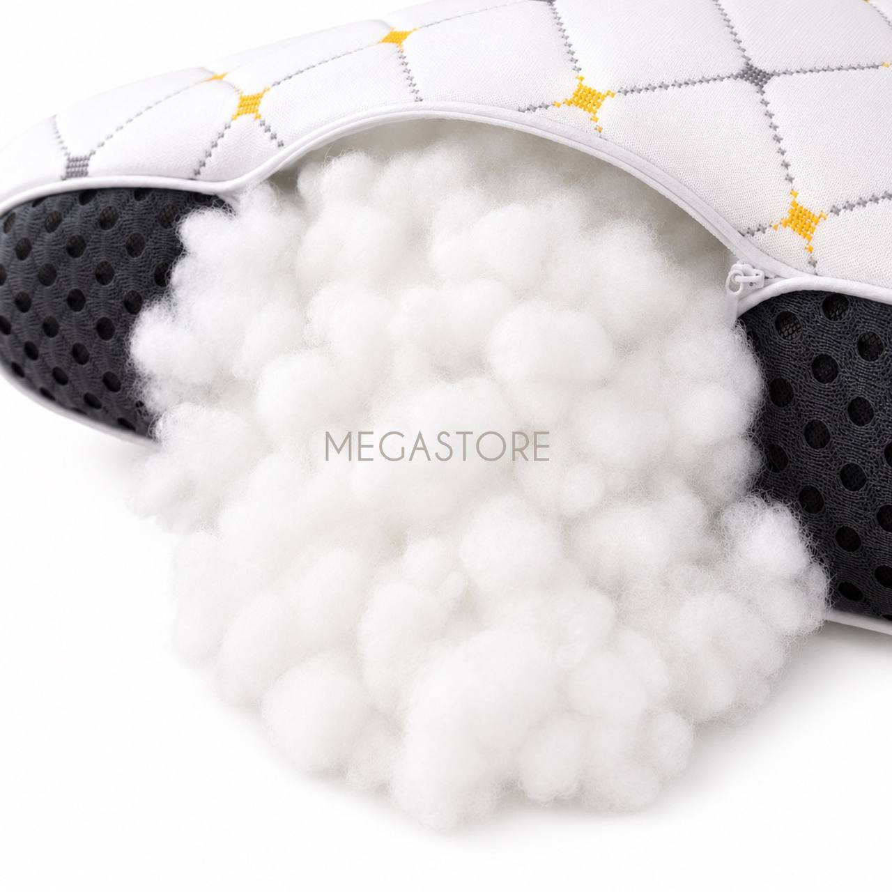 Подушка ортопедична з ефектом пам'яті форми 48×74 см / Подушка для сну Memory Foam / Анатомічна подушка для комфортного відпочинку, біла - Зображення 5