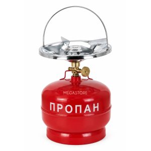 Туристичний газовий балон 5 л з конфоркою / Газовий балон для кемпінгу / Портативна газова плита