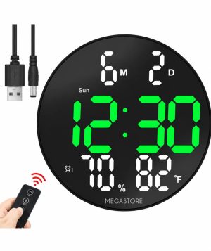 Електронний настінний LED годинник — цифровий годинник з USB живленням
